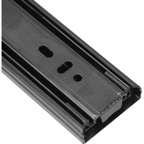1 paire de glissières télescopiques à billes en acier laminé à froid de 22 pouces (56 cm), à 3 sections, noires (1/5)