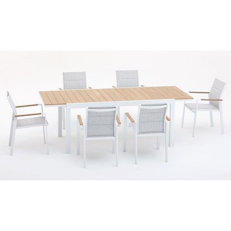 TAVOLO BEVERLY Bianco Allungabile misura 164/225x90 cm alluminio