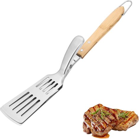 Clip de pelle en acier inoxydable 304, spatule 2 en 1, clip à pizza, clip de spatule, clip de pelle double face, convient pour barbecue en plein air, camping et autres accessoires de cuisson (type A) (1/5)