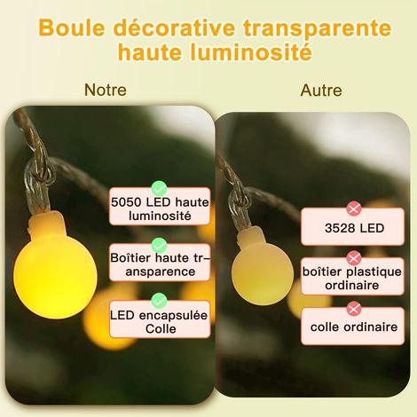 Catena luminosa solare/USB, 12 m, 100 LED, impermeabile IP44, 8 modalità, decorazione natalizia, Halloween, giardino, catena luminosa a batteria per interni/esterni (bianco caldo) [classe di efficienz (1/3)