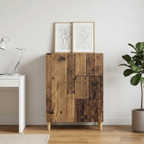 vidaXL Credenza Legno antico 66 x 34,5 x 90 cm Legno ingegnerizzato (1/5)