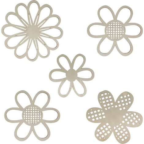 Lot de 5 décorations murales bohémiennes en rotin tressé à la main - Style maison de campagne - Pour chambre d'enfant (1/5)