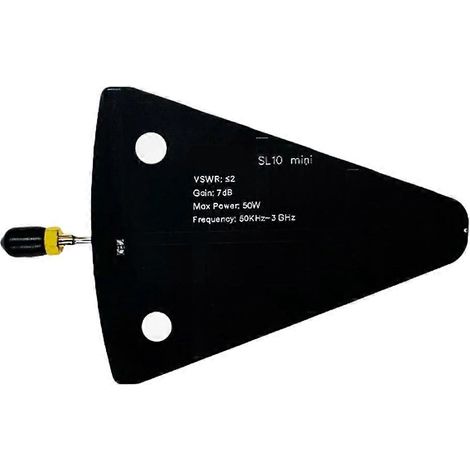 Antenne log-périodique SA6 SL10mini 50 kHz - 3 GHz, omnidirectionnelle à gain élevé, antenne RF micro-ondes UWB 4G/5G (1/5)