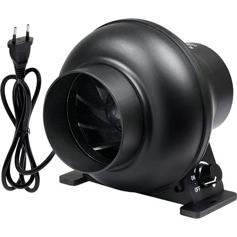 Ventilador en línea, alto flujo de aire, velocidad regulable, 18 W (1/2)