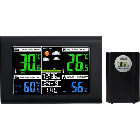 Horloge météo haute définition, glacière de jardin, glacière à neige, réveil avec contrôle de la température et de l'humidité (1/5)