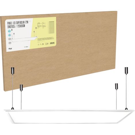 Panneau LED Superslim 72W 7790Lm 3000ºK 120x60Cm 40 000H [BX3-PAN120060072W-WW]
