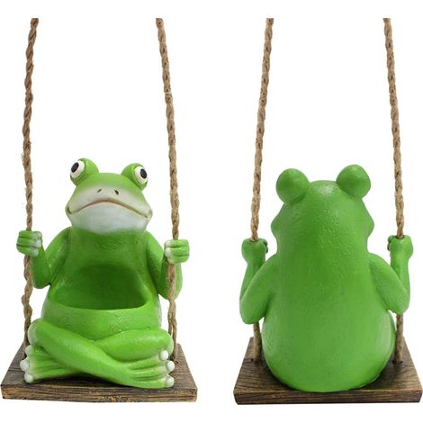 Pot À Plantes - Grenouille Suspendue En Résine - Pour Succulentes Et Cactus - Intérieur Et Extérieur - 1 Pièce (1/5)