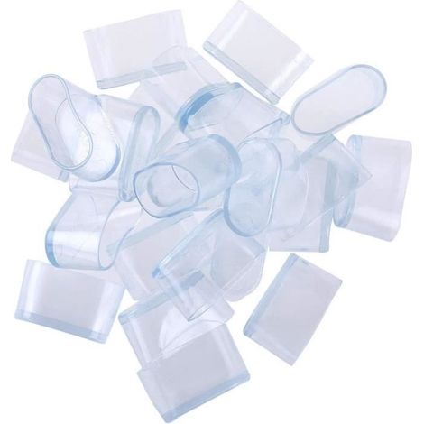 Embouts de protection ovales pour pieds de chaises, embouts ovales pour pieds de chaise, 25 x 50 mm (1/4)