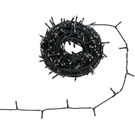 Guirlande lumineuse d'extérieur 25 m 333 LED blanc froid fil vert 13 fonctions avec minuteur sur secteur - Atmosphera créateur d'intérieur (1/5)