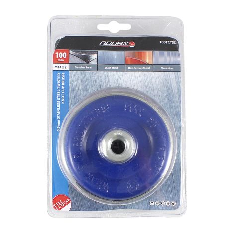 TIMCO Angle Grinder Cup Brush Twisted Knot Stainless Steel - 100mm