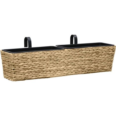 vidaXL Blumenkästen 2 Stück Wasserhyazinthe