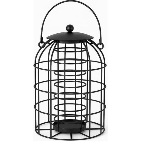 Mangeoire à oiseaux avec protection anti-écureuils de 24 cm, adaptée aux oiseaux sauvages de jardin. (1/4)