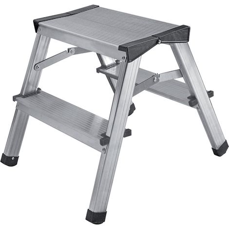 Scaletta doppia in alluminio 2 gradini VALEX 1500219 - portata 150 kg