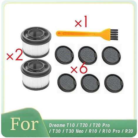 Baumwollfilter-Set vorne und hinten für Dreame T10/T20/T20 Pro/T30/T30 Neo/R10/R10 Pro/R20 Staubsauger (1/5)