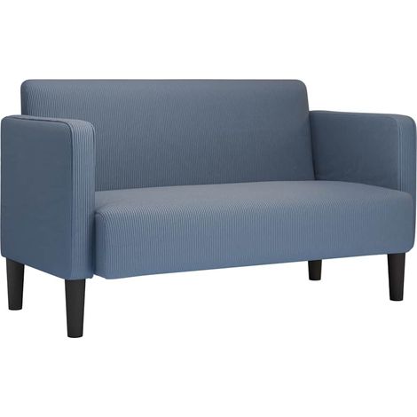 Canapé,Sofa pour Salon,Banquette causeuse bleu 109 cm tissu velours côtelé CFW581341 (1/5)