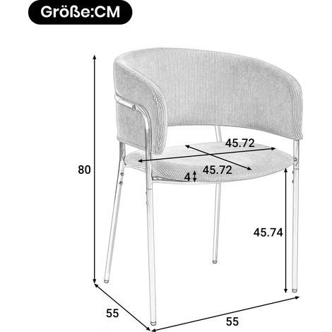 Chaise moderne 4 pièces avec pied incliné,pieds réglables et en velours côtelé,idéale pour le salon,un bureau ouvert,la salle à manger (beige) (1/5)