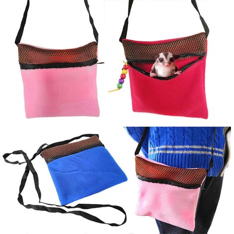 Sac de transport portable pour hamster avec bandoulière respirante pour petits animaux de compagnie (1/4)