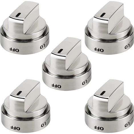 Set of 5 replacement knobs for LG gas cookers LRG3036ST, LRG3095ST, LRG3091ST, LRG3093ST, LRG3035ST, LRG3036ST. Warranty: 3 years. (1/5)