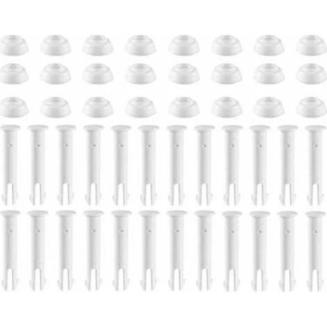Lot de 24 chevilles de raccordement pour piscine hors sol - 6 cm - avec couvercle - accessoires (1/5)