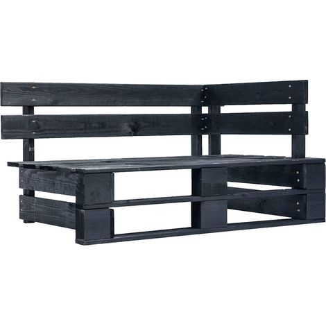 Maison Exclusive - Garten-Ecksofa aus Paletten Schwarz Imprägnier (1/5)