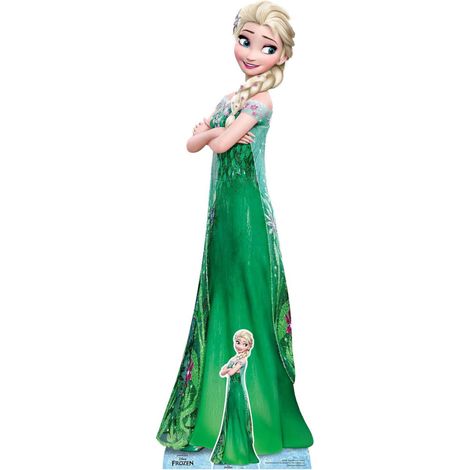 Figurine en carton Disney La Reine des Neiges : Une fête givrée Elsa Hauteur 155 CM