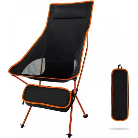 Chaise de camping ultralégère, chaise de pêche pliable, chaise pliante d'extérieur avec sac de transport