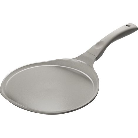 Poêle à crêpes, 26 cm, en céramique antiadhésive, sans PTFE, sans PFOA, résistante aux rayures, passe au lave-vaisselle, grise (1/5)