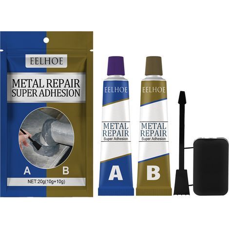 Metallspachtel – Hitzebeständige Epoxidspachtelmasse – Für Stahl- und Metallreparaturen – Industriequalität – Härtet in 5 Minuten aus – 100 g (1/5)