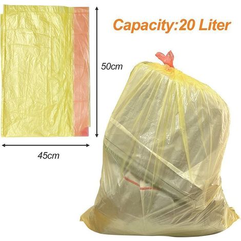 75 sacs poubelles 20L avec sac poubelle épaississant à cordon pour le bureau à domicile 45x50cm (1/3)