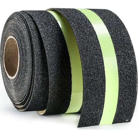 Kindfiber OÜ-Bandes antidérapantes fluorescentes pour éviter les glissades sur les marches d'escalier intérieures et extérieures - 50 mm/5 mètres (1/3)
