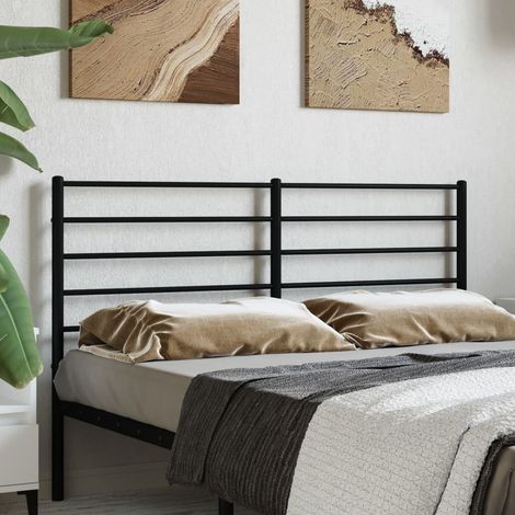 Tête de lit,Design industriel,Panneau de lit,Décoration murale métal noir 120 cm,Pour Lit adulte XZZ18367 (1/5)