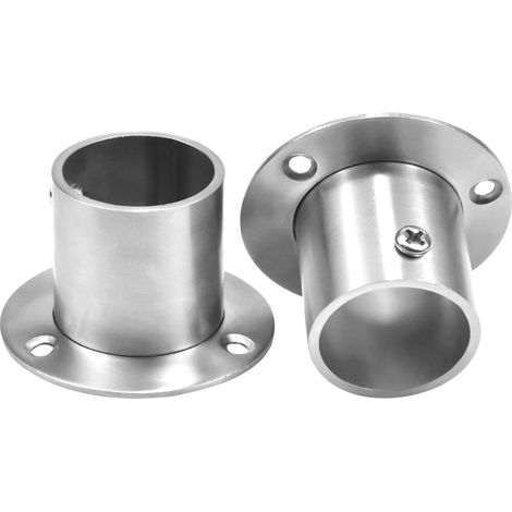 Support de Tringle à Rideau Inoxydable Garde Robe Rail Mural Réglable pour Barre Penderie 2 Pièces 32mm (1/5)