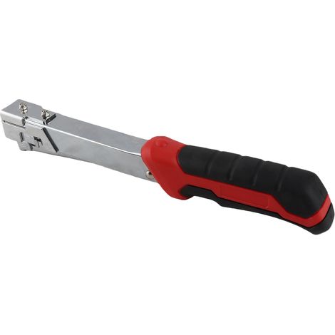 Agrafeuse manuelle à frapper pour agrafes à portes - Agrafeuse à main très efficace pour fabrication de meubles, menuiserie, décoration intérieure et câblage fixe (1/5)