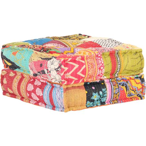 Pouf，Tabouret basse，Repose-pieds 60x70x36 cm Patchwork Tissu CNENE685544 (1/5)