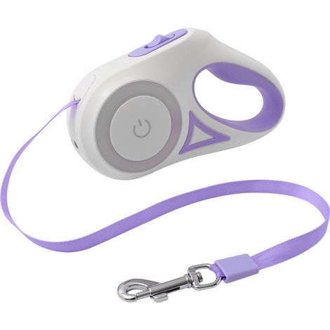 Laisse rétractable automatique pour chien avec éclairage LED, accessoire de promenade extérieur pour animaux domestiques (1/3)