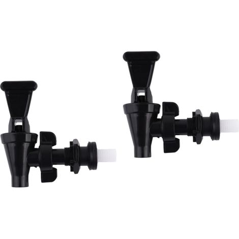 2pièces Robinet Noir Pour Distributeur Eau Arrêt Eau Premium Pour Fût De Boisson Et Baril Accessoire Et Sain Pour Salle De Bain Et Cuisine (1/5)