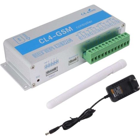 Commutateur de Relais à Télécommande Ouvre-porte d'entrepôt GSM à Réponse Rapide (1/4)
