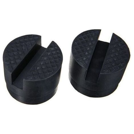 (Nero, 2 pezzi) Tamponi in gomma per cric idraulico per auto, protezione sottoscocca solida durante il sollevamento dell'auto, diametro 48 mm