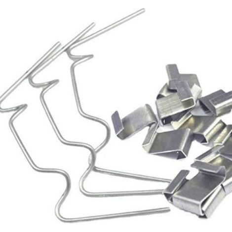 Clips de vitrage pour serre - - 100 pièces - Acier inoxydable 304 - Antirouille - 50 Type W & 50 Type Z (1/4)