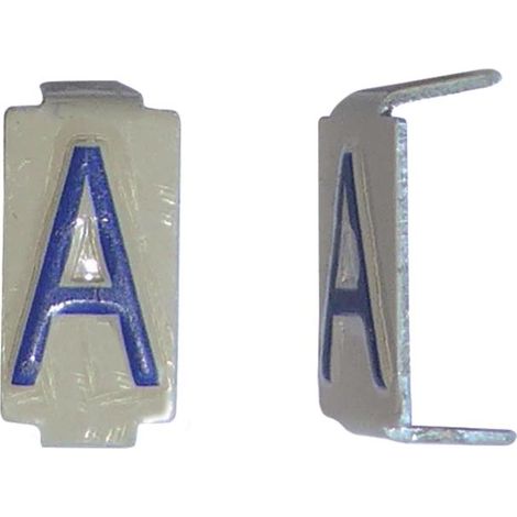 Lot 25 lettres A 6x11 Alu ivoire/bleu MICHAUD CD022 (1/2)