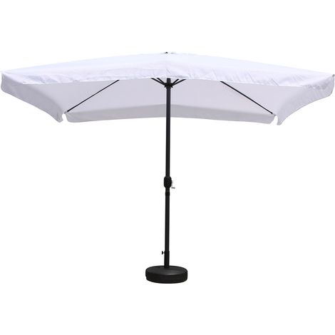 Ombrellone da Giardino 2x3 m Palo Ø48 mm in Metallo Morel Bianco