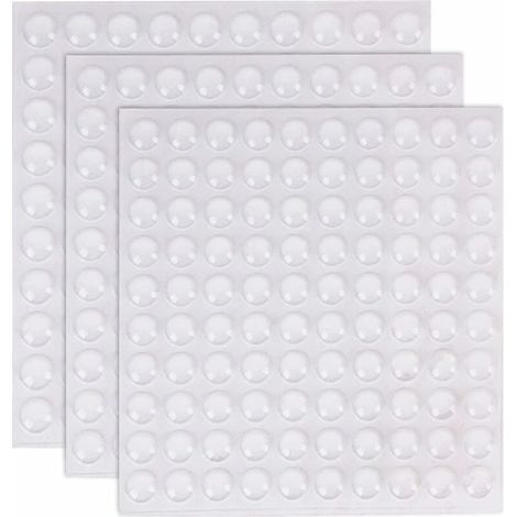 Patins de protection transparents à fermeture douce, adhésifs et insonorisants, pour meubles, adaptés aux surfaces lisses et propres comme le verre, le plastique et le métal. (1/5)