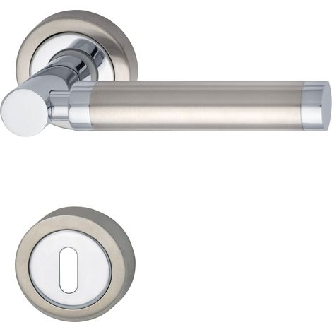 Poignée avec rosace Multicolore Barbe, Zamak chromé/Inox, 1510.160.219.m (1/2)