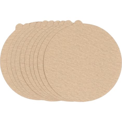 10 Disques Abrasifs Auto-agrippants 180 Grains pour Ponçage Bois et Métal, Papier de Verre Rond Jaune Résistant à L'usure, pour Polissage Précis (1/5)