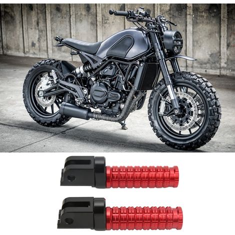 Pédales avant de moto (une paire, gauche et droite) pour Benelli Leoncino 500 2018-2022 (numéro de pièce : BL480-QJT), rouge. (1/5)