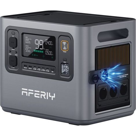 Station électrique portable - AFERIY - AFERIY P300 - 3000W - 2048Wh extensible 10,24kWh - Recharge rapide 1800W/1200W