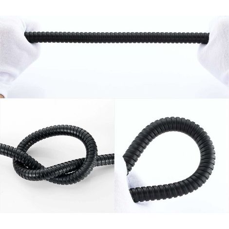 Tubo doccia nero opaco da 1,5 m, cavo universale in acciaio inossidabile, antideflagrante e resistente alla torsione. (1/4)