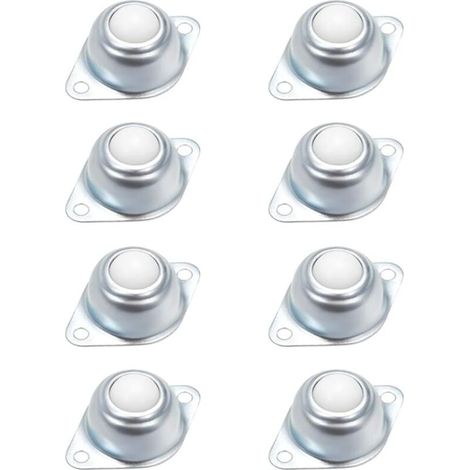 8 pièces Roulettes à Billes de Transfert Roulettes de Meubles Universel Boules en Nylon Roulettes à Bille pour Dispositif de Transfert Ou de transport