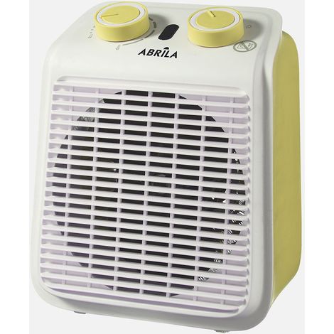 Termoventilador Electrico Ponce 2000w Amarillo/blanco 2pot.termostato Reg., Proteccion Sobrecalentamiento 23,5x19x14cm