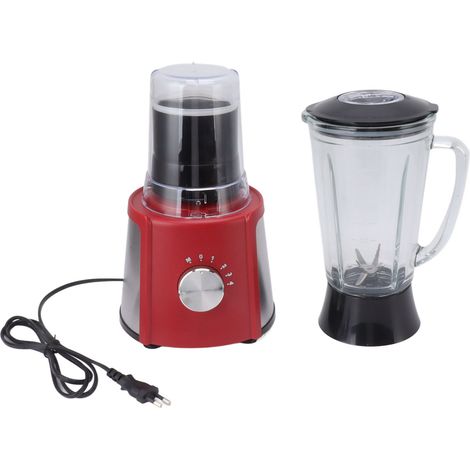 Mixeur de cuisine 1500ml et bol 500ml, multifonction, pour smoothies et jus de fruits, prise EU 220V, rouge. (1/5)